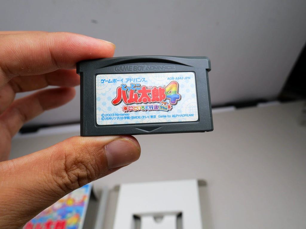 120926-toy-47 GBA game, Hamtaro 4, genuine cassette, as shown in the picture, medieval good, full box, condition, chip memory, normal function, transparent protective box included in shipping.