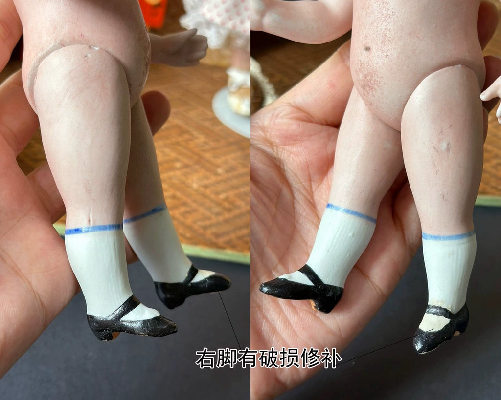 040926-doll-34 Kenster 257 Antique German Soup Doll Kestner Full Porcelain Articulated Miniature Dollhouse Puppet