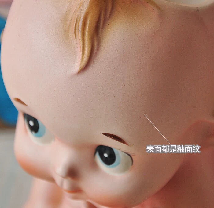 040926-doll-229 Antique Ceramic Vase Kewpie Doll Flower Vase Made in Japan