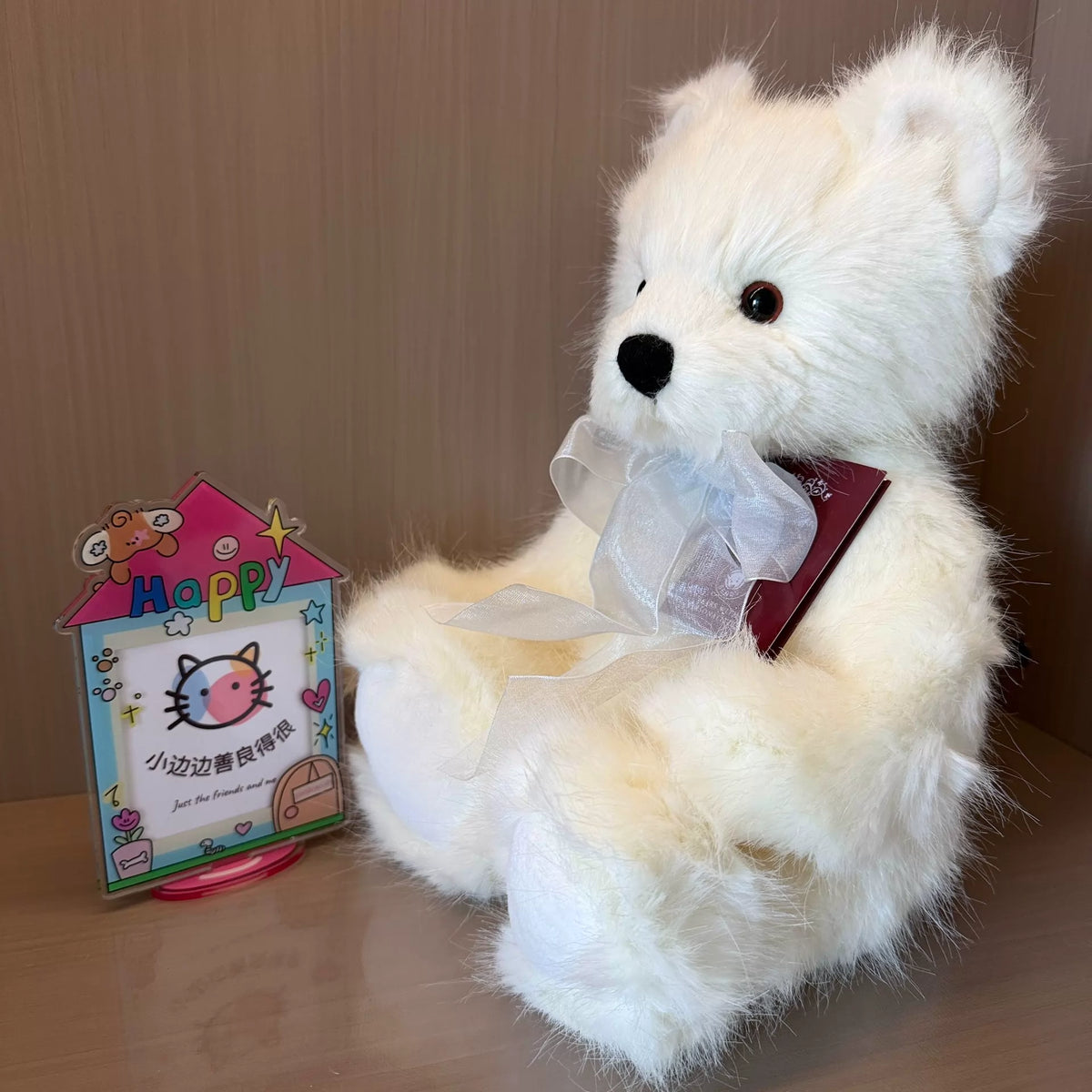 260926-toy-31 Charlie Bears British Plush Toy Journey Adzuki Bean Sprout Fresh Bear White with Han 37cm With Box