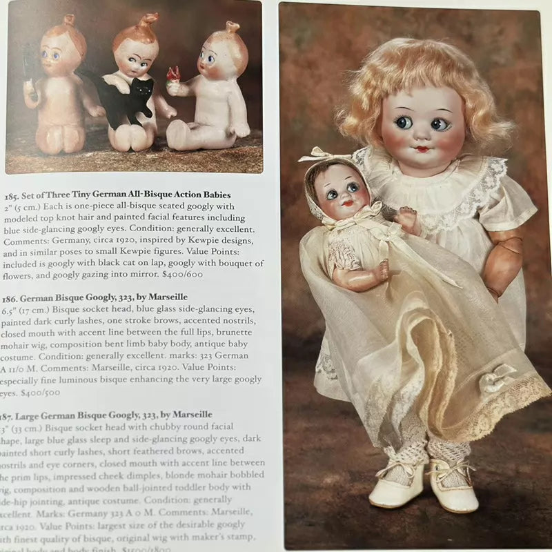 040926-doll-205 Antique German Miniature Slanted-Eyed Thick Soup Doll Full-Color Doll Collection and Illustrated Guide