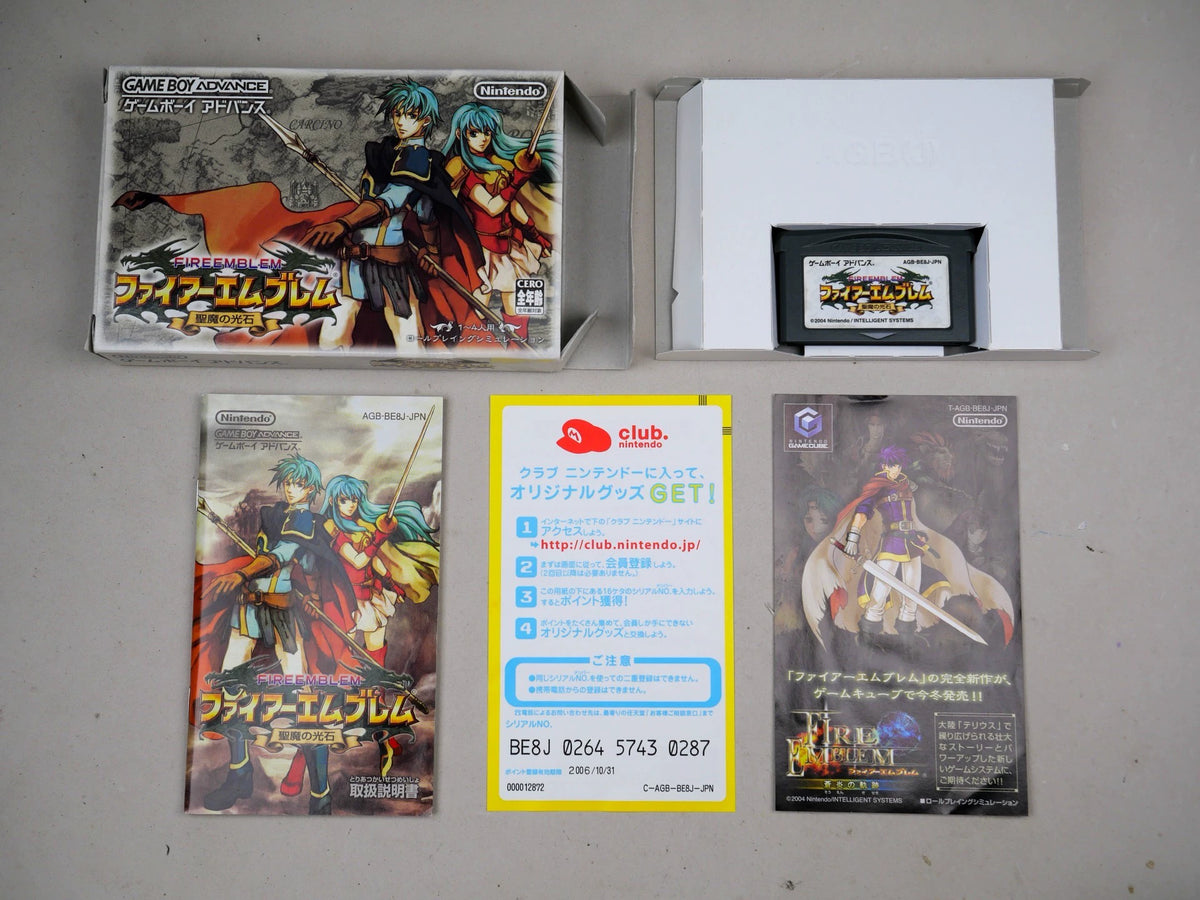 GBA game, flame emblem, holy devil stone, original genuine cartridge, color as shown in the picture, full box, overall good condition, slight indentation on the side of the box, chip memory, normal function, transparent protective box included in