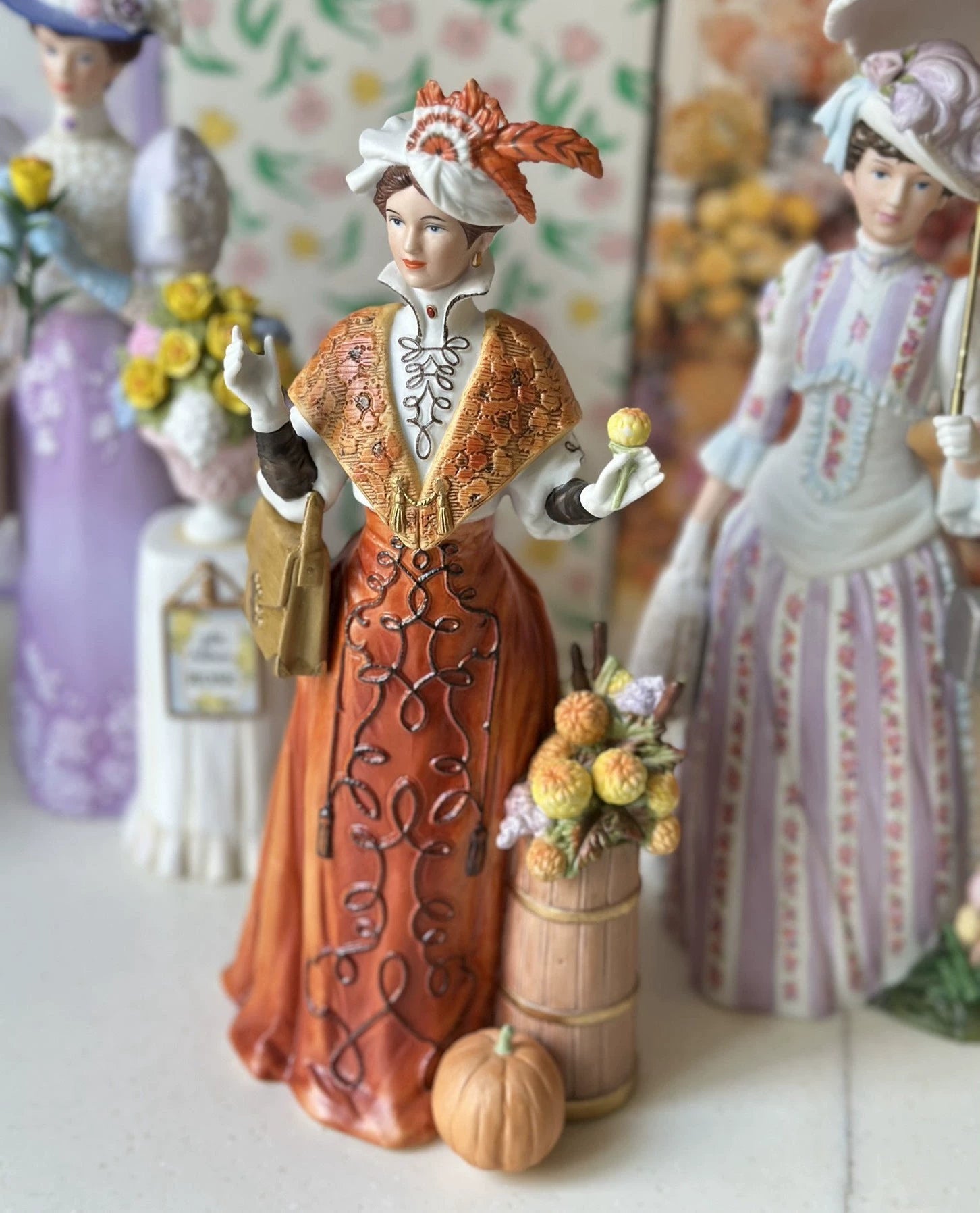 040926-doll-65 Avon Women's Porcelain Puppet Western Antique Women's Boudoir Vintage Ornaments