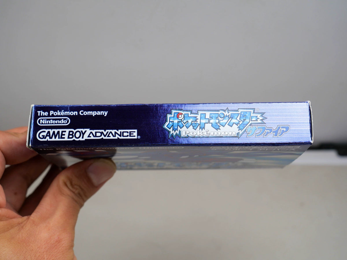 GBA game, Pokemon, Sapphire, original genuine cassette tape, color as shown, box said yes, paper is incomplete, there is some wear on the upper edge of the front of the box, the is normal and archived, and the transparent protective box is shipped.