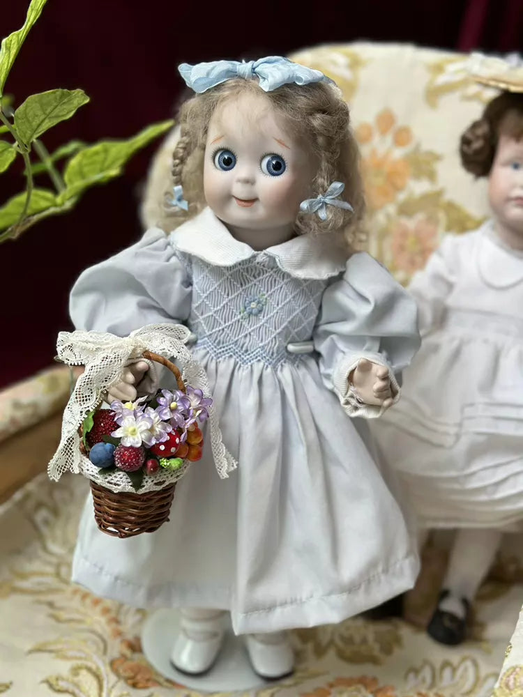 040926-doll-4 Antique ceramic doll German thick soup JDK221 small oblique all-porcelain five-joint body retro engraving