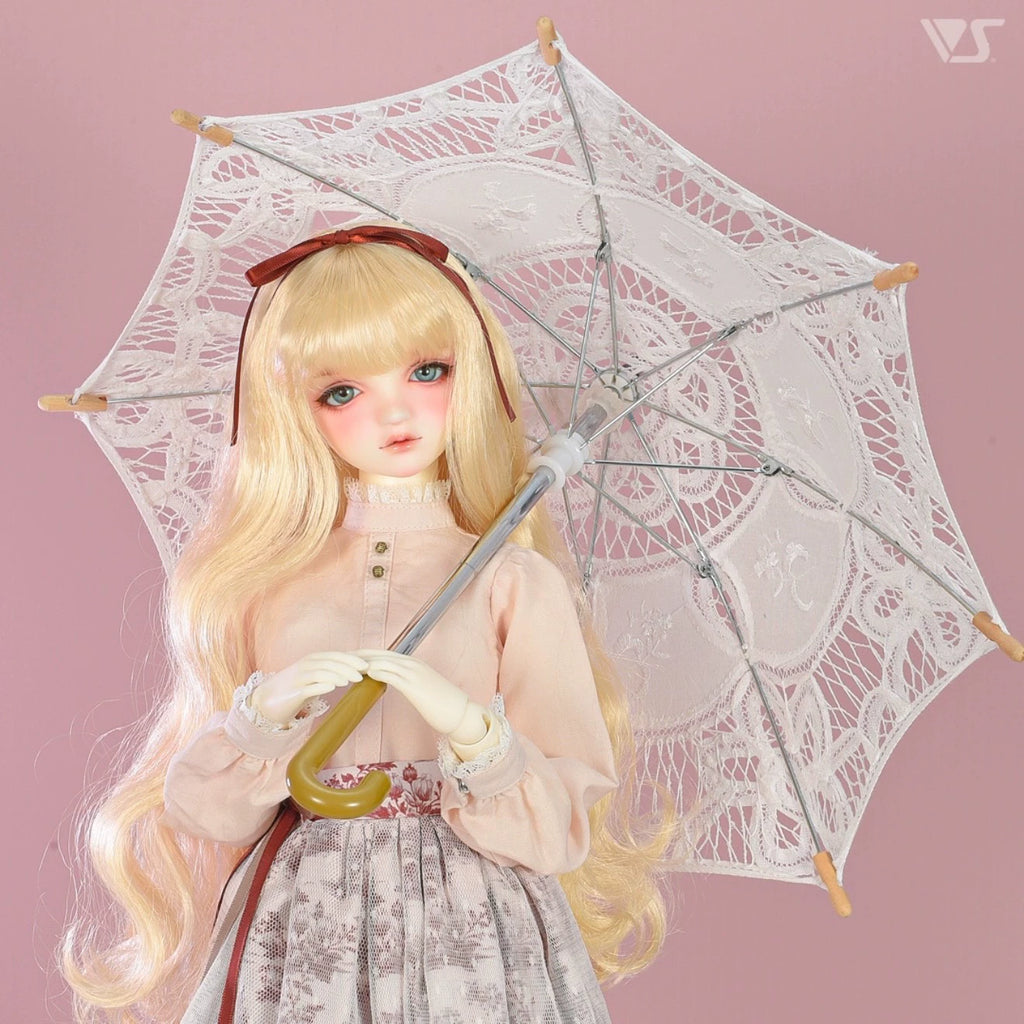 021026-toy-21 Volks Dollfie nostalgic lace parasol white black SD DD doll New