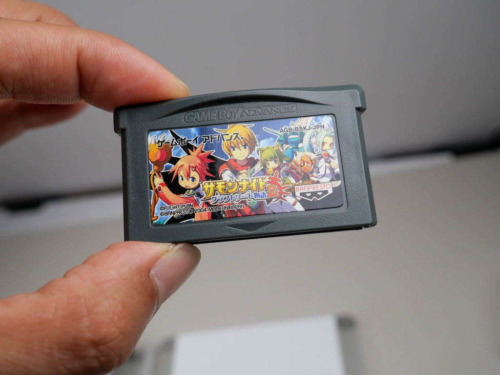120926-toy-59 gBA game, summoning night, casting sword story 2 generation, medieval original cartridge, coloring as shown, the box is full, the side of the box is slightly bruised, the chip memory, normal function, transparent protective box is delivered.