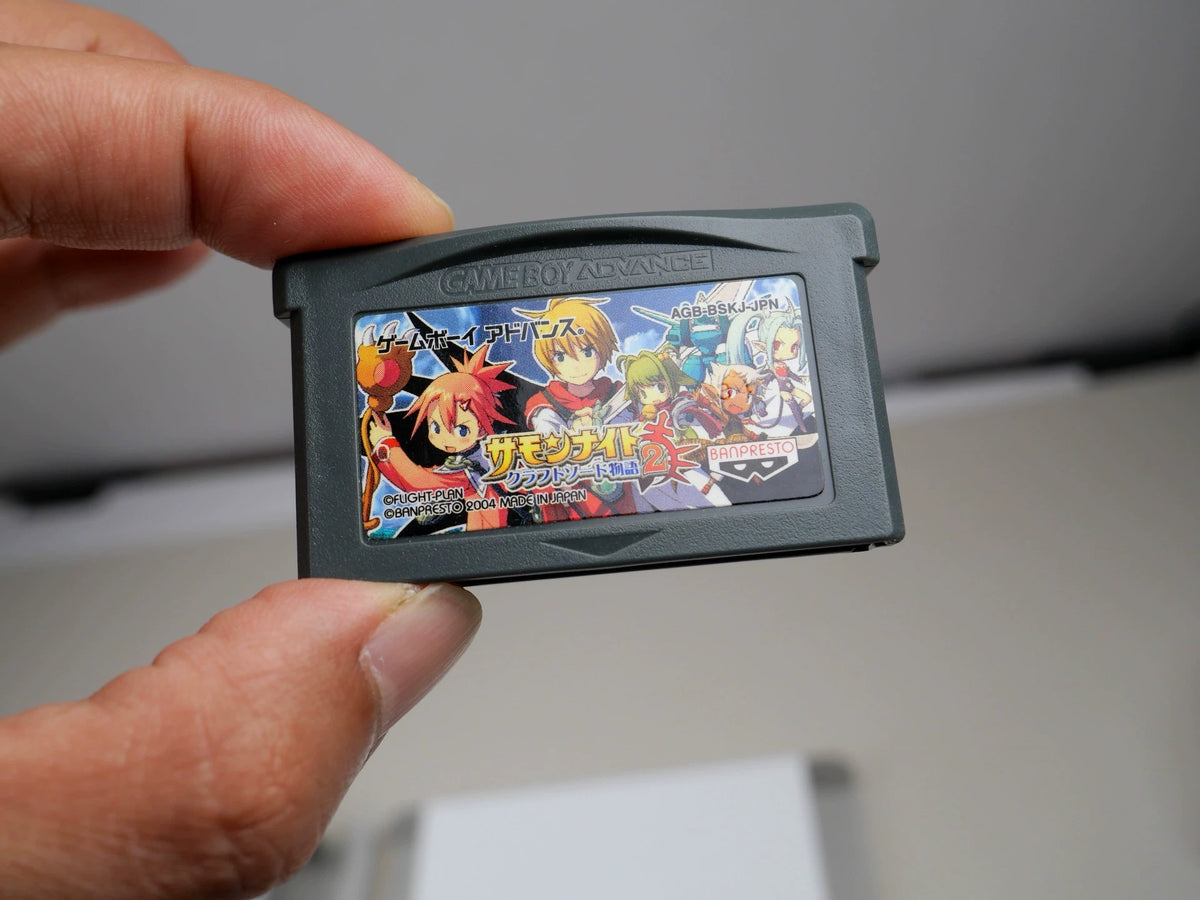 120926-toy-59 gBA game, summoning night, casting sword story 2 generation, medieval original cartridge, coloring as shown, the box is full, the side of the box is slightly bruised, the chip memory, normal function, transparent protective box is delivered.