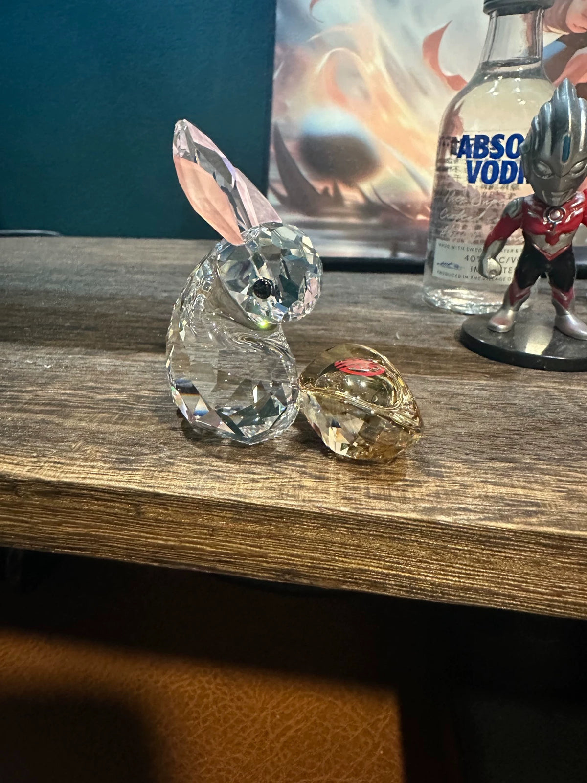 081026-toy-16 Swarovski Ornaments Fortune Seeking Bunny Crystal With Original Box No With Box