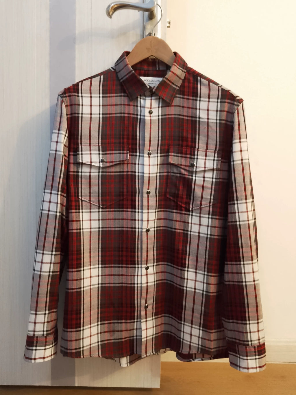 150926-toy-27 Jack Jones Men's Casual Check Long Sleeve Shirt