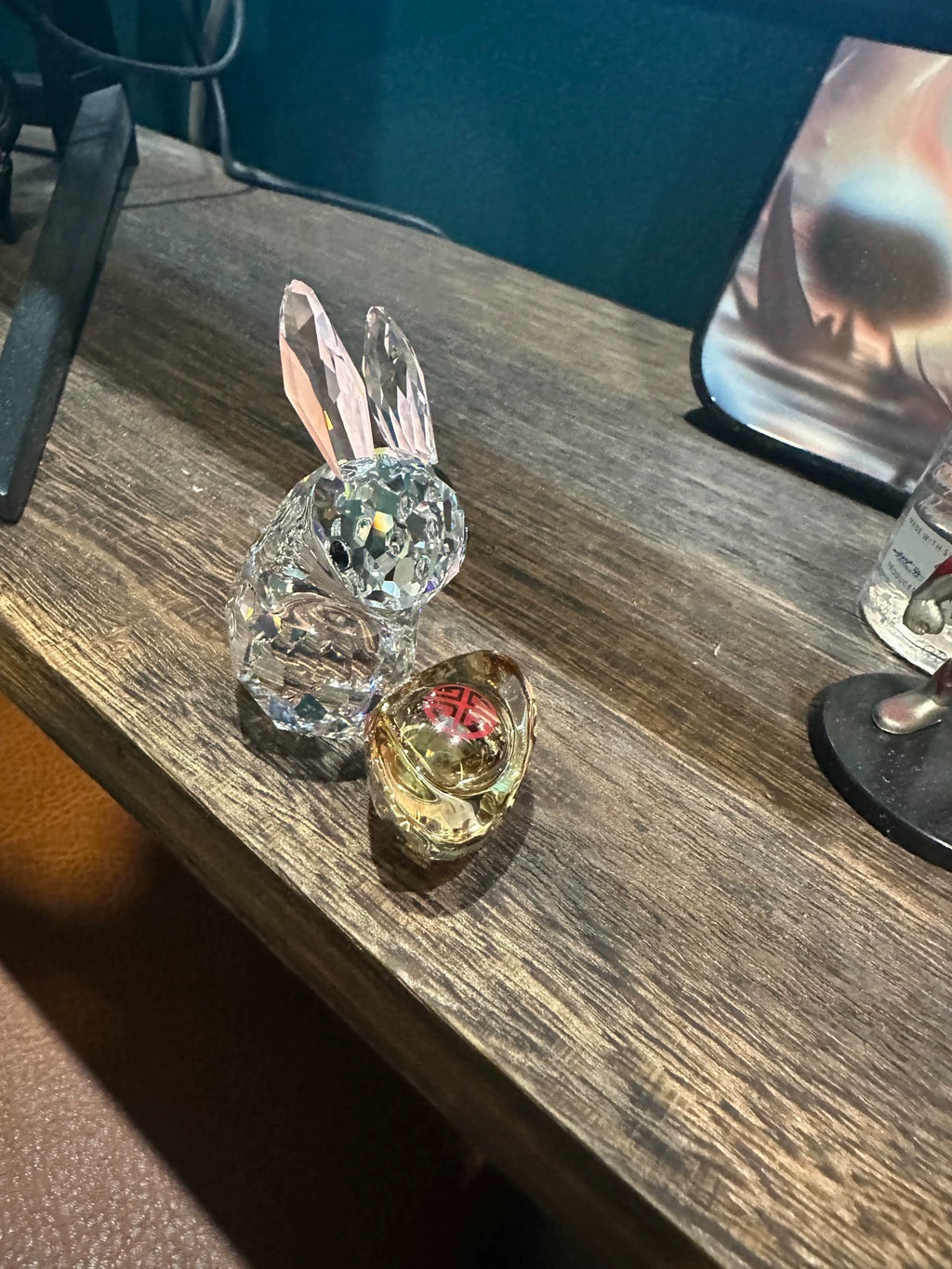 081026-toy-16 Swarovski Ornaments Fortune Seeking Bunny Crystal With Original Box No With Box