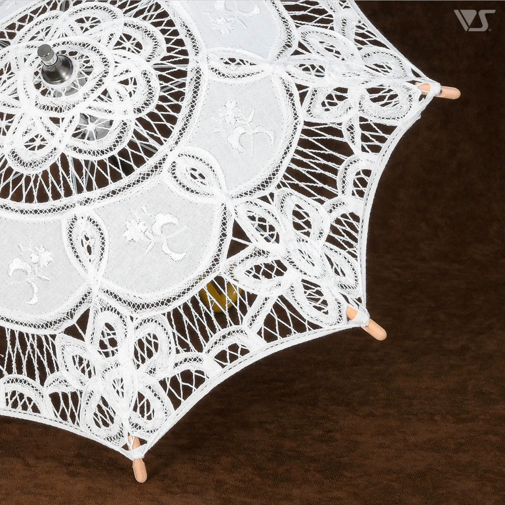 021026-toy-21 Volks Dollfie nostalgic lace parasol white black SD DD doll New