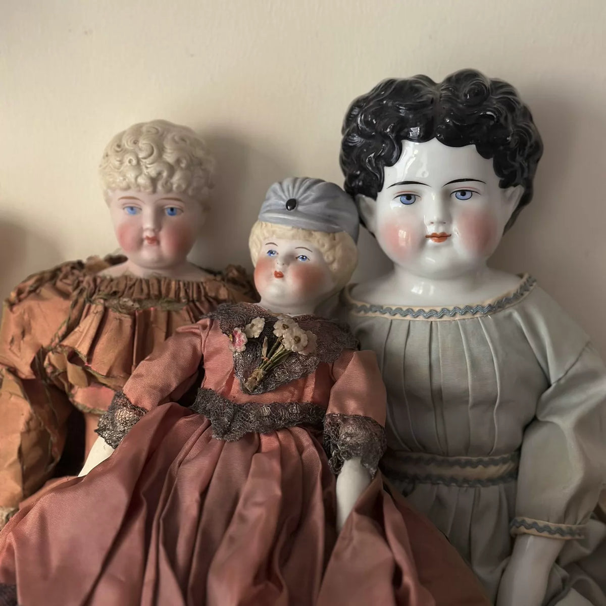 040926-doll-294 Antique German Special Hairstyle Porcelain Head Doll China Doll