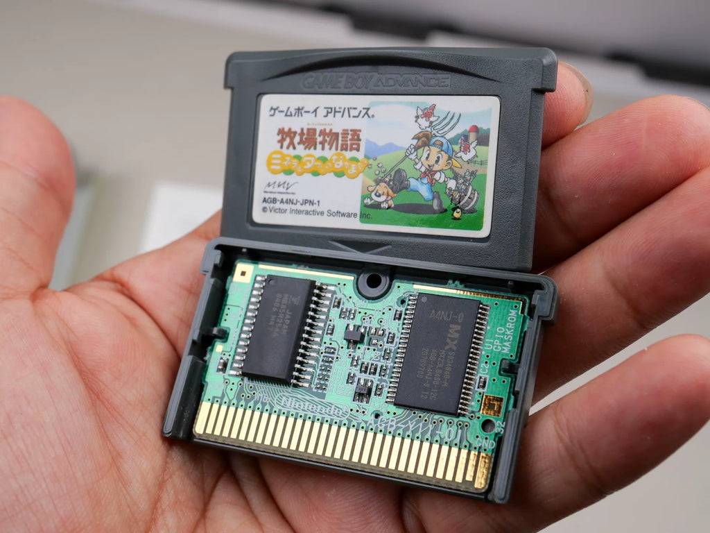 120926-toy-15 GBA game, ranch story, mineral town partners, boy version, original genuine cartridge, colorful as shown, box said all-american, rare chip memory normal function, transparent protective box included in shipping.
