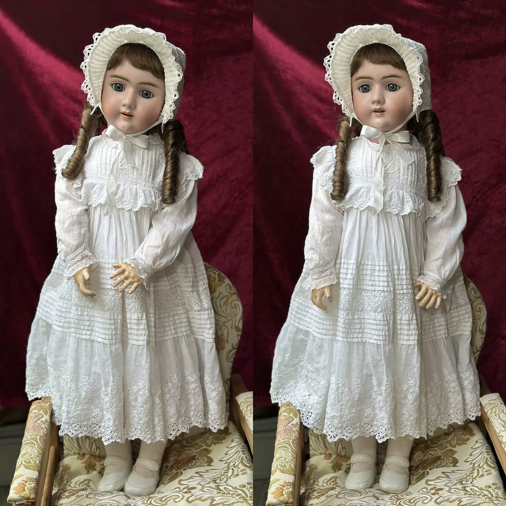 040926-doll-228 Antique German Soup Doll Joint Body Handwerck109 Dep 30 \"Large Size Doll