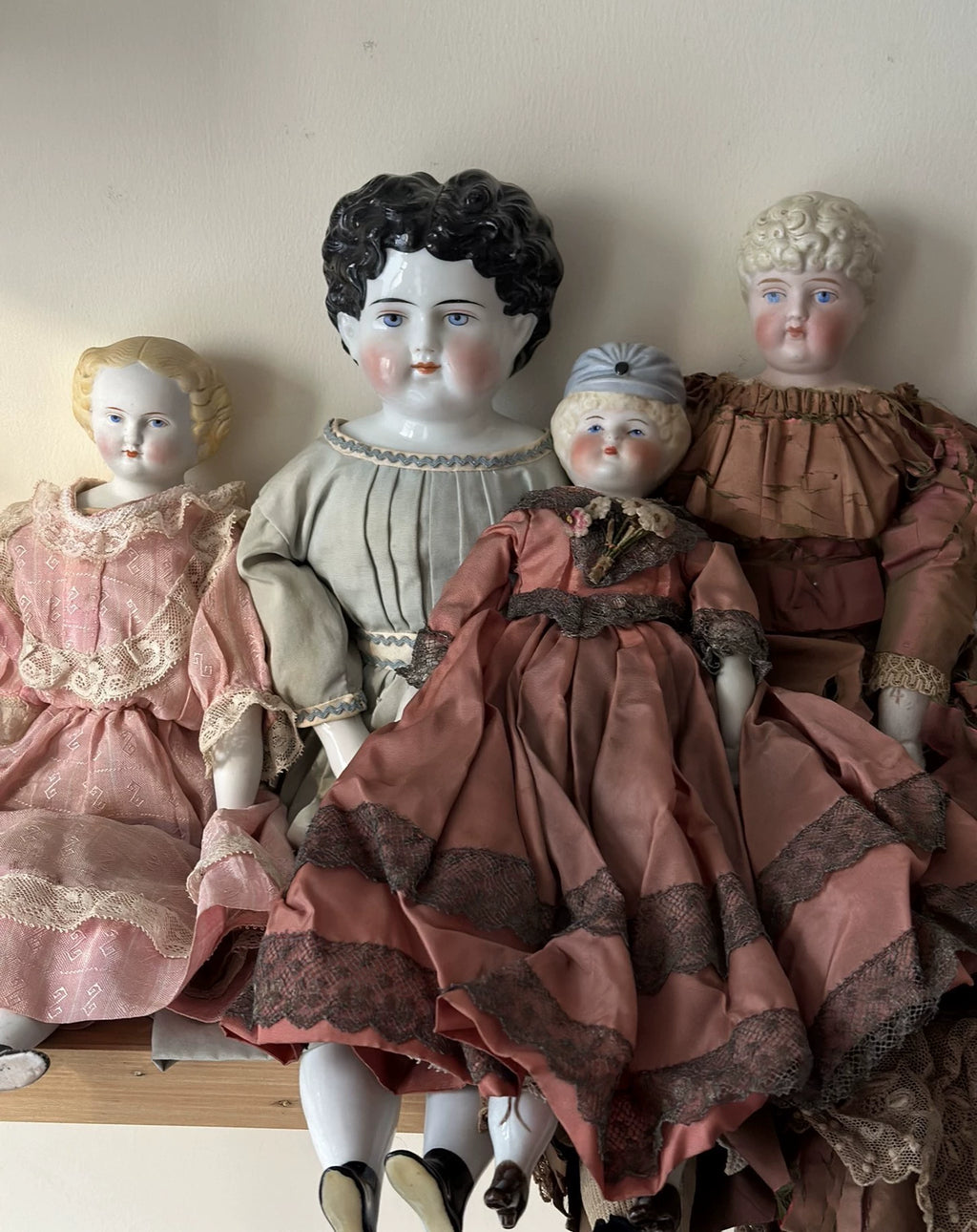 040926-doll-294 Antique German Special Hairstyle Porcelain Head Doll China Doll
