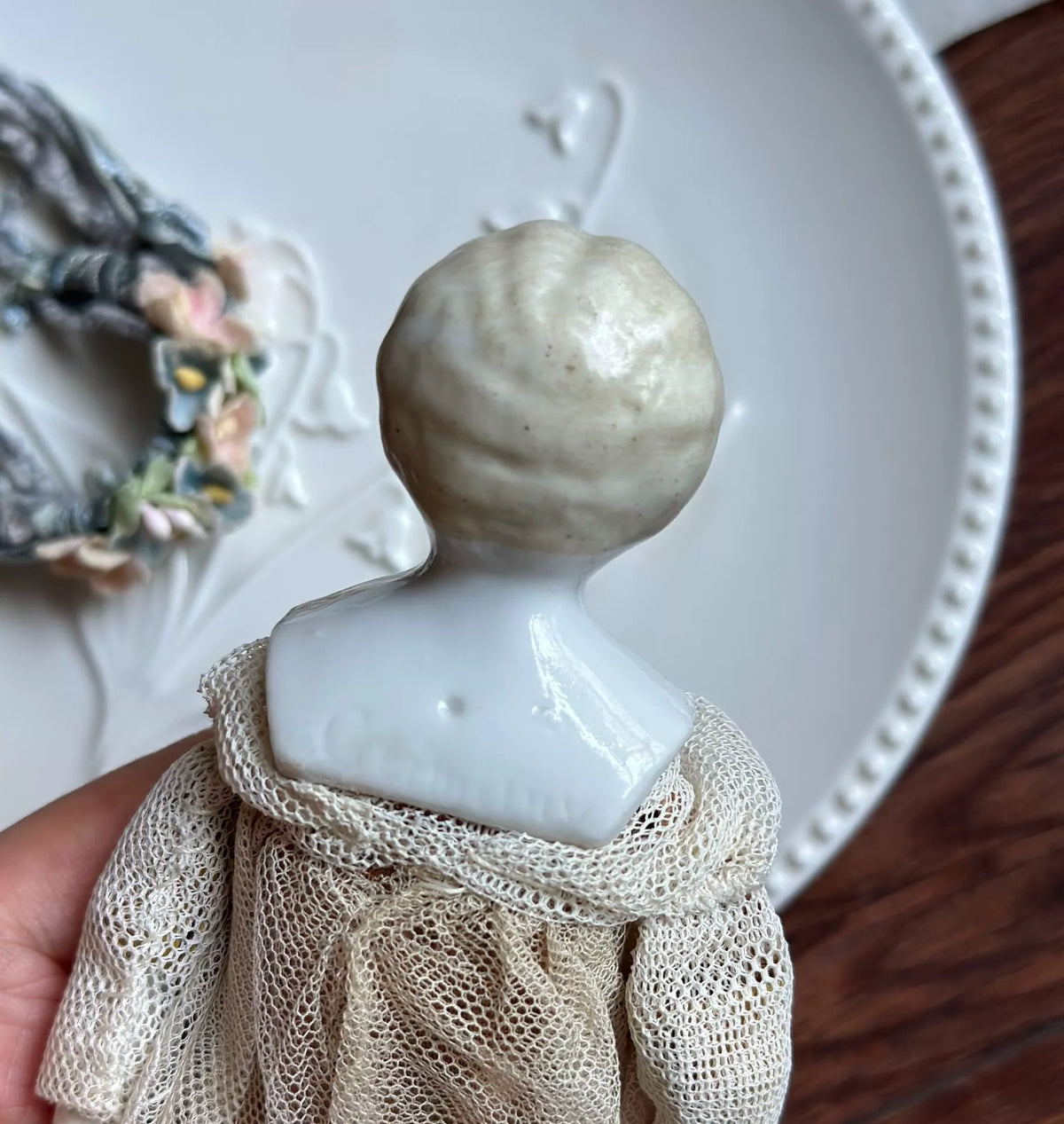 040926-doll-56 Antique German Blonde Porcelain Head Doll China Doll Puppet