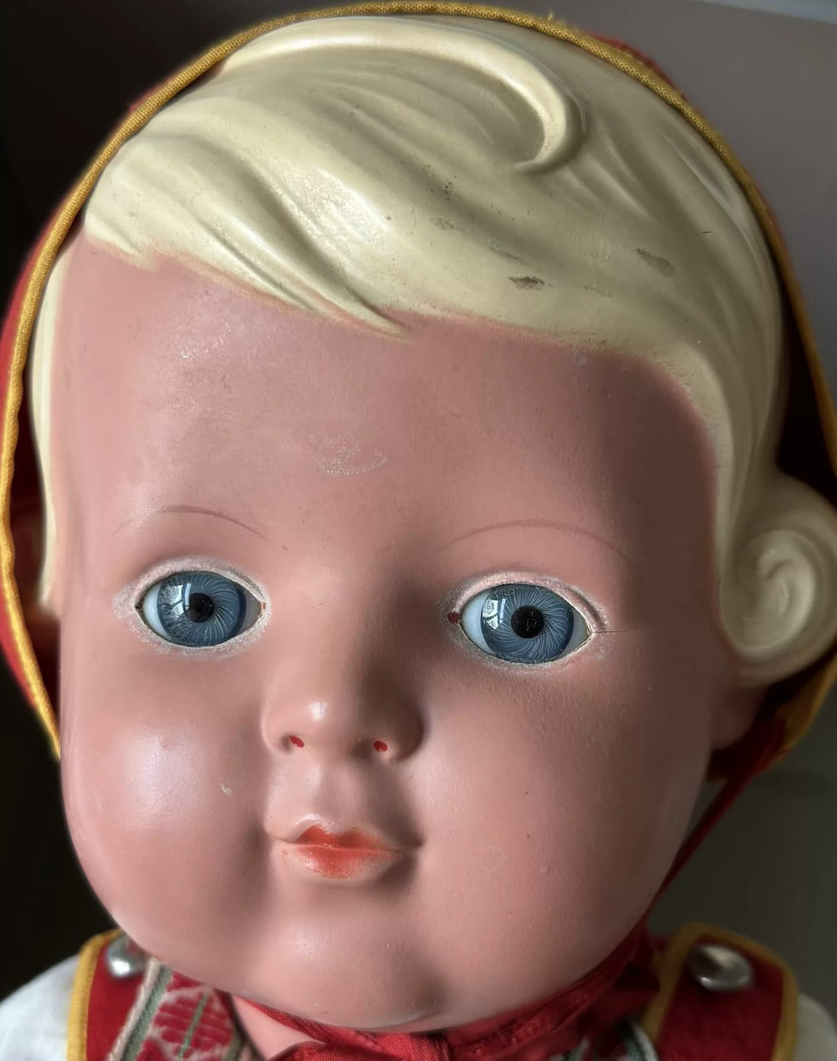040926-doll-280 Antique German Cellulo Doll Little Turtle Glass Eye Doll