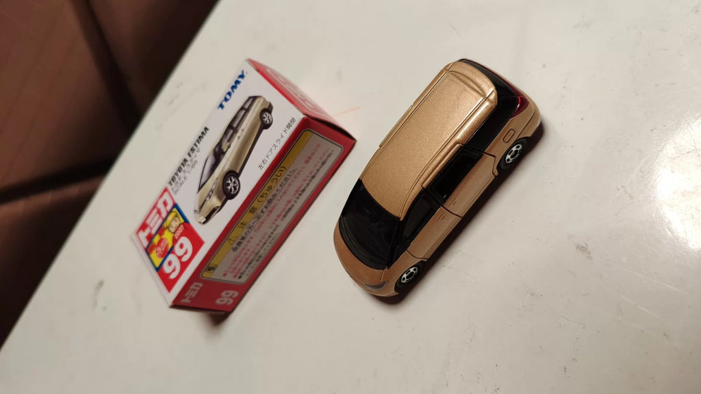 150926-toy-42 Tomica Tomica out-of-print red and white box old blue label new car sticker No. 99 Toyota Overlord Toyota Estima