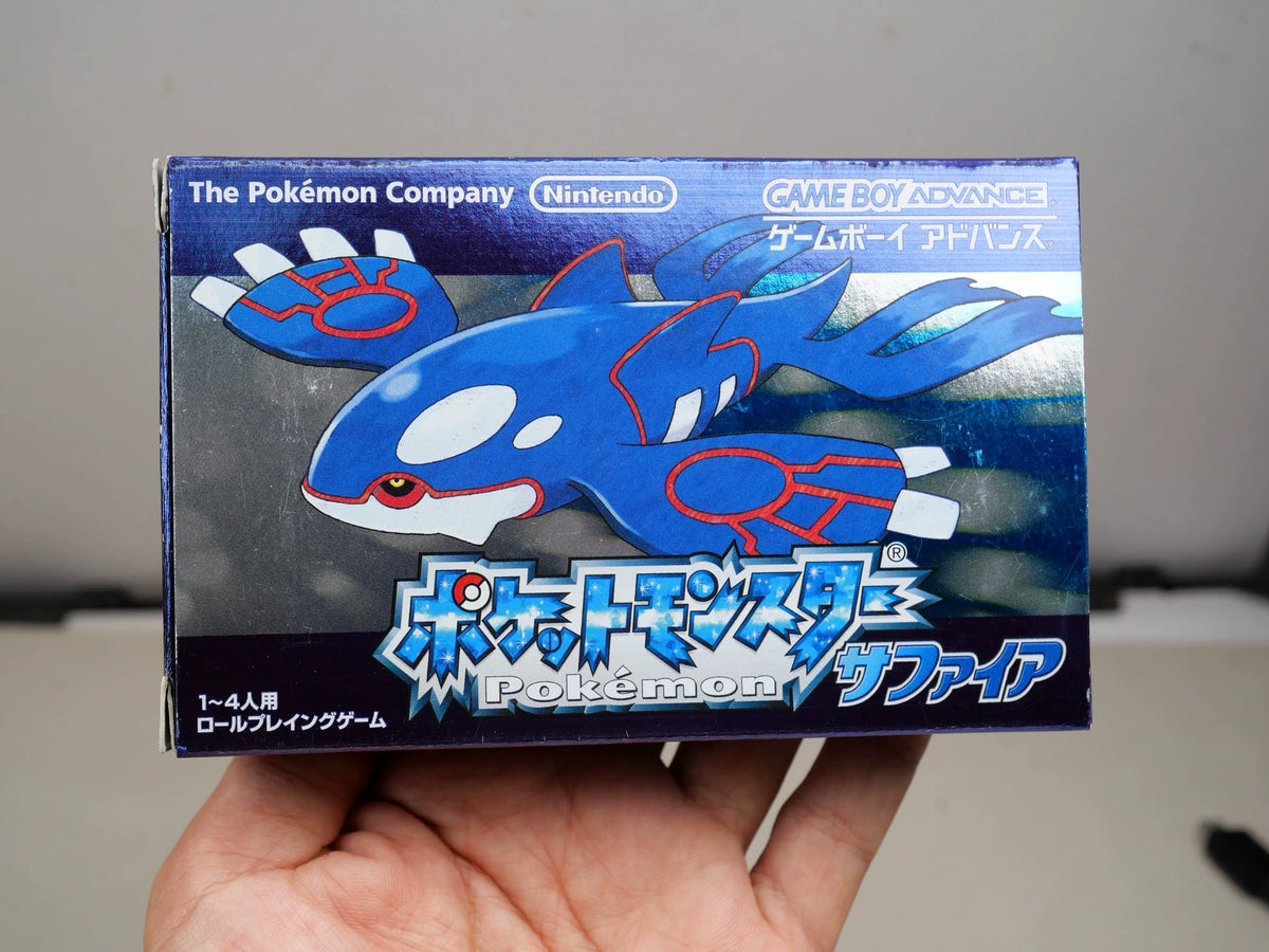 GBA game, Pokemon, Sapphire, original genuine cassette tape, color as shown, box said yes, paper is incomplete, there is some wear on the upper edge of the front of the box, the is normal and archived, and the transparent protective box is shipped.
