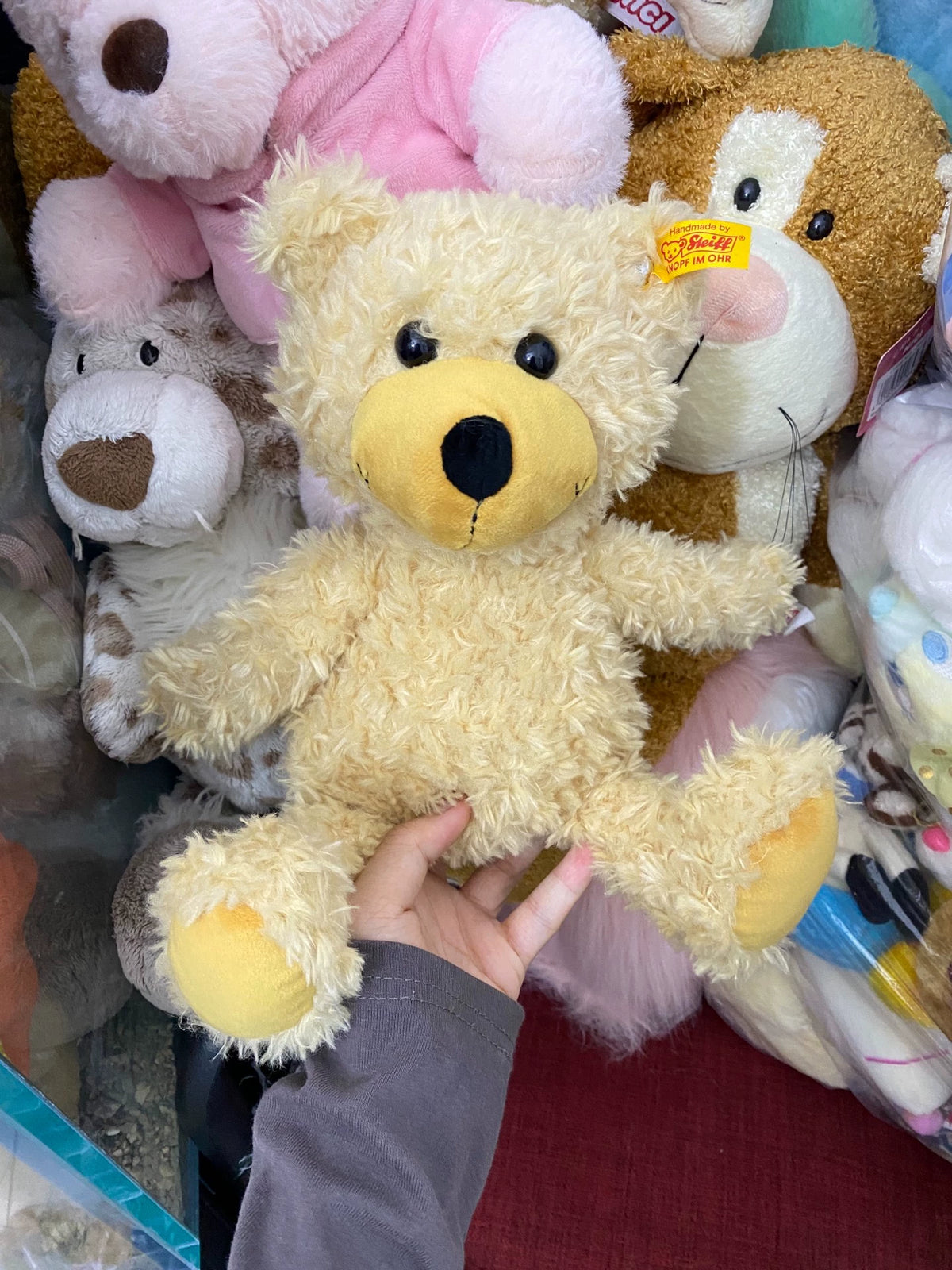 200926-toy-56 Steiff German teddy bear plush toy hug doll charlie charly 30cm beige