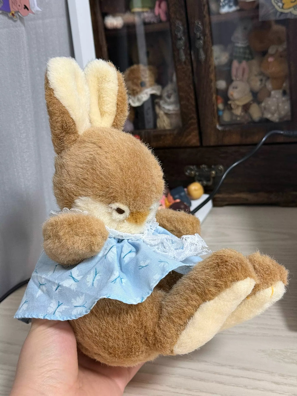 250926-toy-47 Sleeping Rabbit bought overseas old material plush only standing cabin