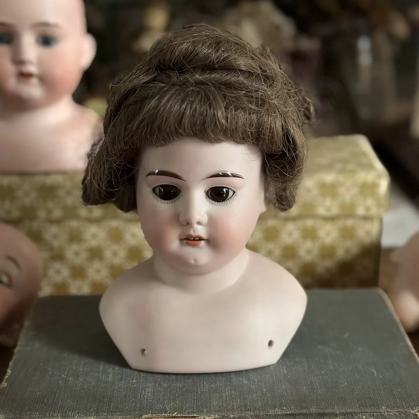 040926-doll-84 Antique German thick soup head masai doll head ornaments