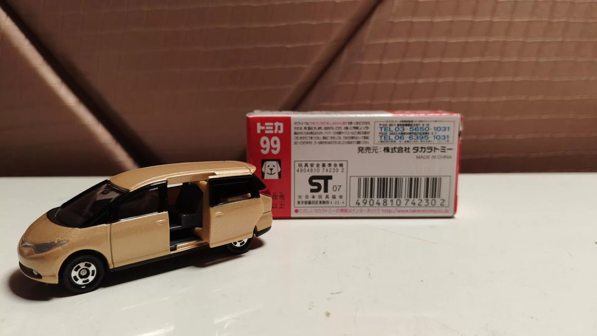 150926-toy-42 Tomica Tomica out-of-print red and white box old blue label new car sticker No. 99 Toyota Overlord Toyota Estima
