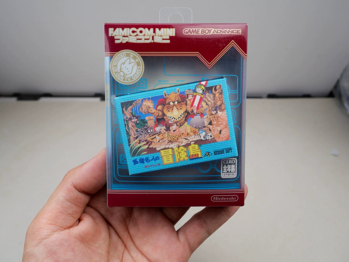 GBA game, FC mini series of Takahashi celebrity adventure island, genuine cassette, red and white ma