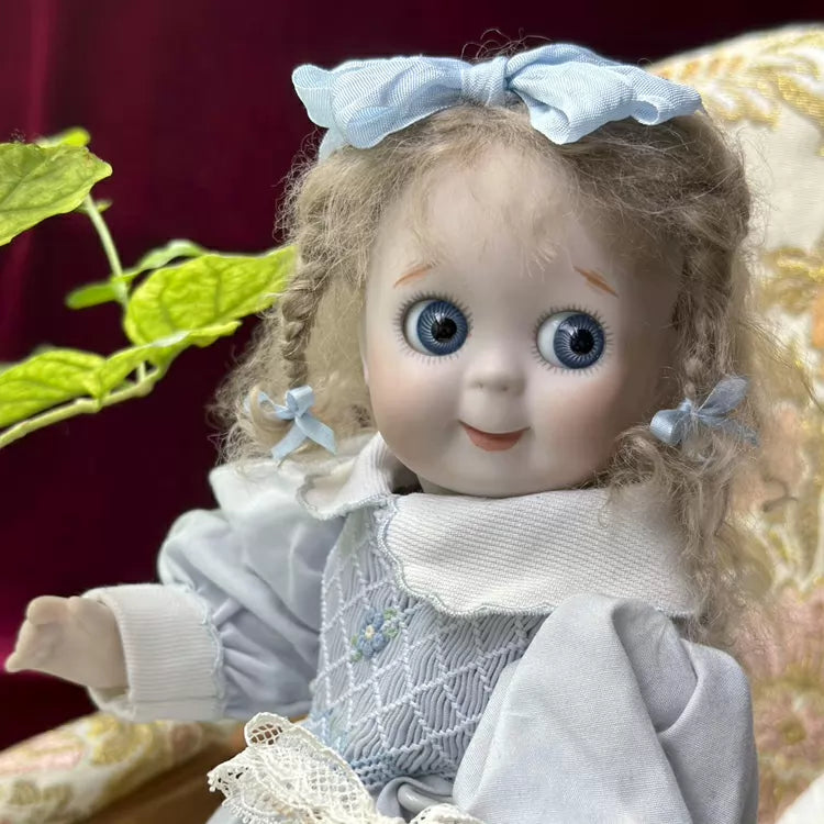 040926-doll-4 Antique ceramic doll German thick soup JDK221 small oblique all-porcelain five-joint body retro engraving