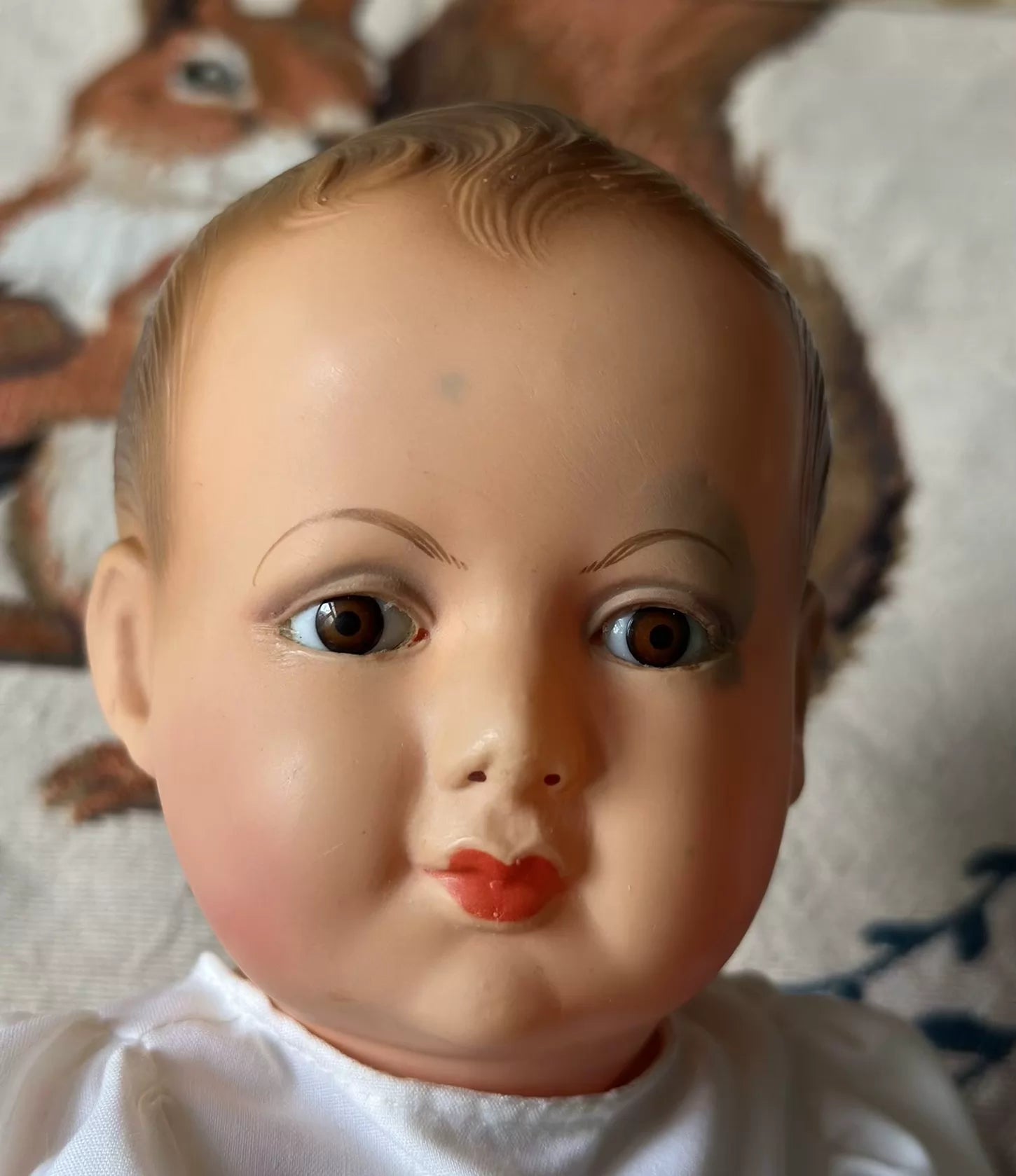 040926-doll-72 Antique French Celluloid Eagle Glass Eye Doll