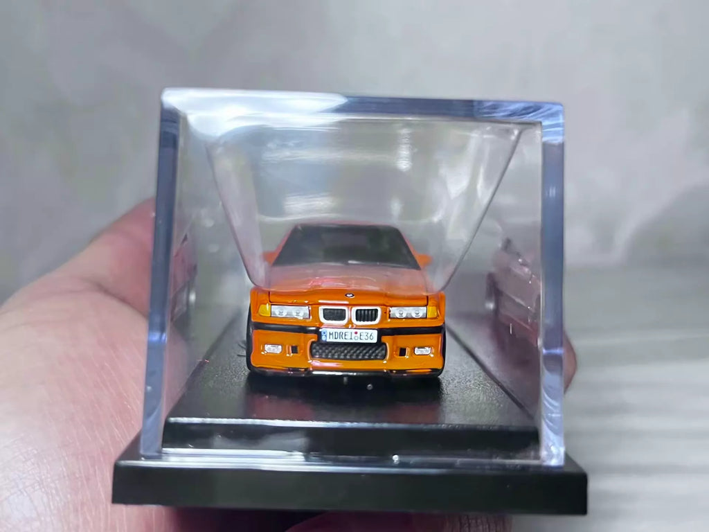 260926-toy-43 Hot Wheels RLC BMW M3 LTW orange alloy model 1/64 scale with original display box and 1995 New