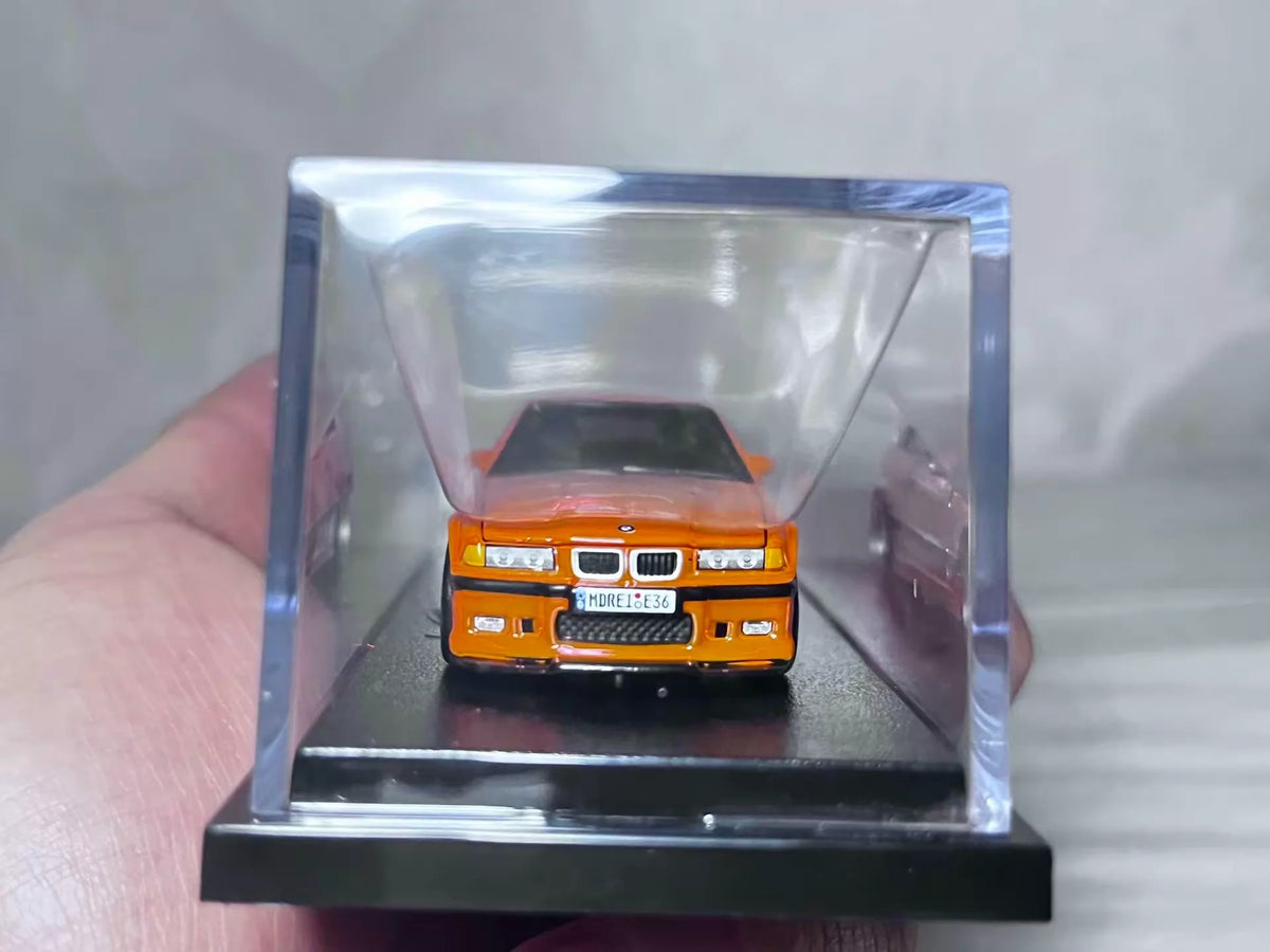 260926-toy-43 Hot Wheels RLC BMW M3 LTW orange alloy model 1/64 scale with original display box and 1995 New